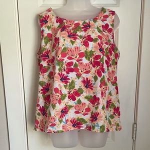 Talbots Floral Sleeveless Blouse